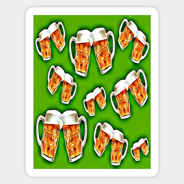 Green beers forever Sticker by YamyMorrell